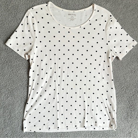 WHITE STAG  Women’s blouse in size L (12-14) with a white and black polka dot - Picture 1 of 8